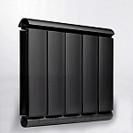 Дизайн-радиаторы алюминиевые Silver 400 с боковым подключением цвет черный янтарь RAL 9005