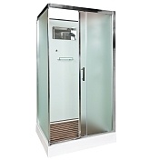 Душевая кабина Deto D 120x90 Хром (рифленое стекло) D129