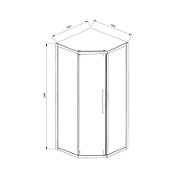 Душевой уголок Vincea Show 2000x1000x1000 хром VSP1-4SH100CL