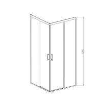 Душевой уголок Vincea Soft 1950x900x900 черный VSS-3SO900CLB