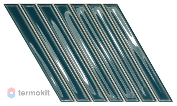 Керамическая плитка Wow Spike Bars A Peacock Blue настенная 15x25,9