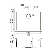 Мойка для кухни Omoikiri Bosen 61-BL черный 4991209