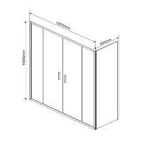 Душевой уголок Vincea Garda 1900x1800x800 хром VSR-1G28018CL