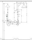 Душевая стойка Hansgrohe AXOR Showers/Front с термостатом и верхним душем 26020950