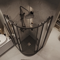 Душевой уголок Grossman Cosmo 1950x1000x1000 черный матовый 301.K33.02.1010.21.00