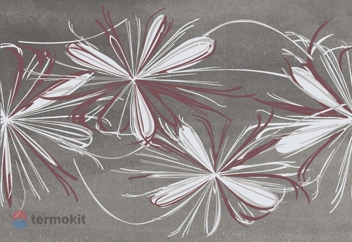 Керамическая плитка Azori Sonnet Grey Flower декор 20,1х50,5