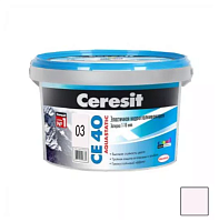 Затирка Ceresit СЕ 40/2 Aquastatic водоотталкивающая Белый мрамор 03 (2 кг)