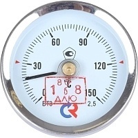 РОСМА Термометр БТ-30.010 (0-150 С) 63мм, биметаллический накладной (с пружиной), КТ 2,5.