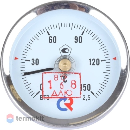 РОСМА Термометр БТ-30.010 (0-150 С) 63мм, биметаллический накладной (с пружиной), КТ 2,5.