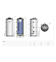 Eldom Green Line Напольный косвенный водонагреватель с одним теплообменником 120л FV12046TSL EN