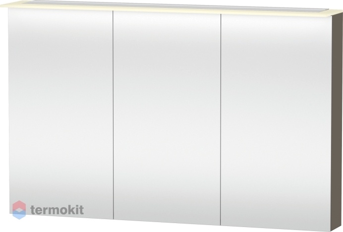 Зеркальный шкаф Duravit X-Large 120 с подсветкой Серая фланель XL759609090