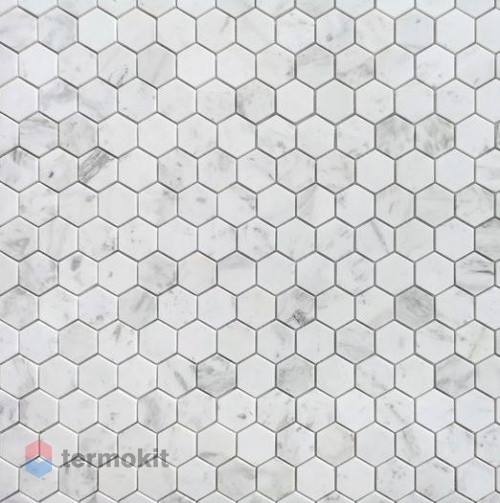Мозаика Caramelle Mosaic Pietrine Hexagonal Dolomiti Bianco Pol Hex (23x40) 29,2x28,9