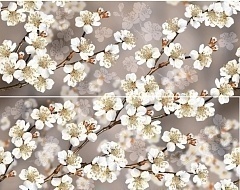 Керамическая плитка Azori Amati Sakura панно (2pz) 40,2x50,5