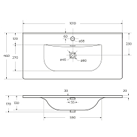 Раковина мебельная Cezares 120 CZR-8073-120 УЦЕНЕННЫЙ