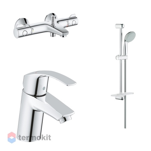 Комплект смесителей для ванной комнаты Grohe EurosSmart+Grohtherm 124422