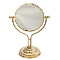 Зеркало оптическое Migliore Mirella настольное золото 17321