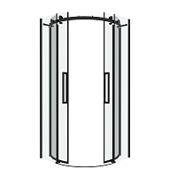 Душевой уголок Grossman Classic 1950x900x900 черный матовый 301.K33.04.9090.21.00