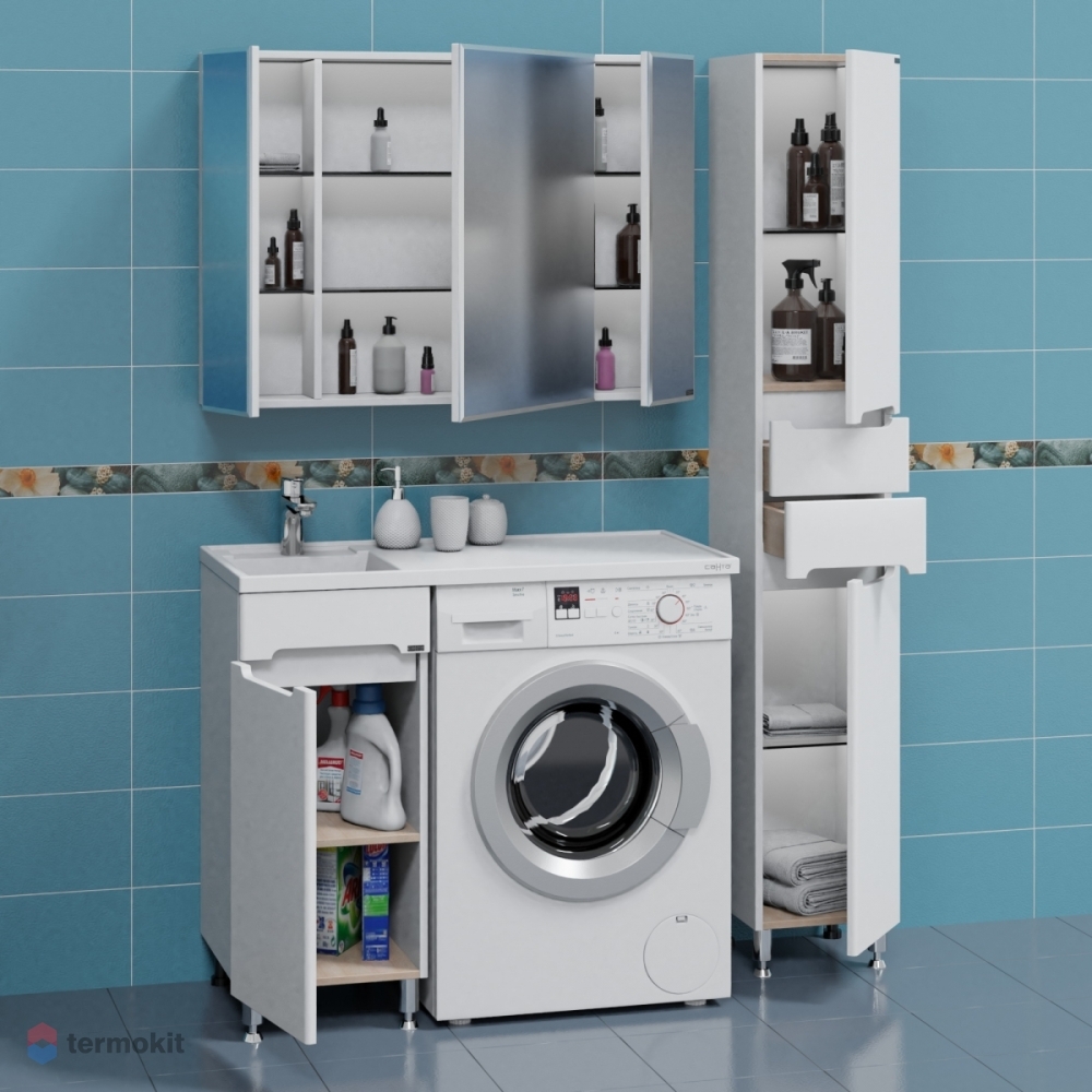 Тумба под раковину СанТа Лондон 39 над стиральной машиной напольная ...