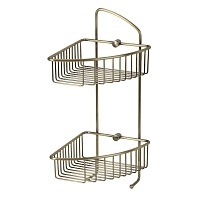 Полка металлическая угловая двойная Veragio BASKET VR.GFT-9037.BR