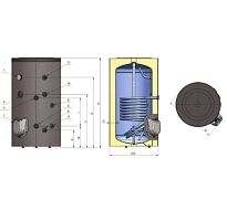 Eldom Green Line Напольный косвенный водонагреватель с одним теплообменником 300л S FV30067S EN