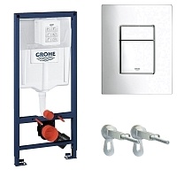 Система инсталляции для унитаза GROHE Rapid SL с панелью смыва Skate Cosmopolitan, комплект 3-в-1 38772001