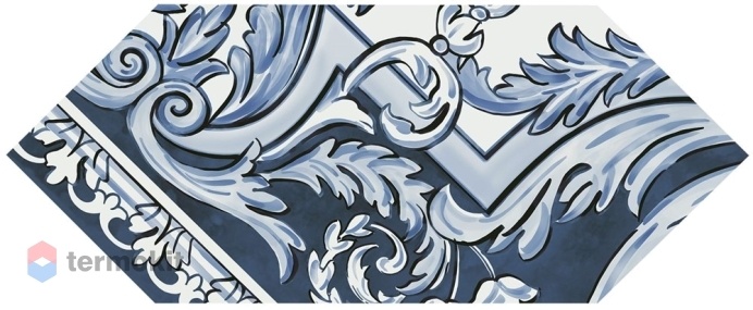 Керамическая плитка Kerama Marazzi Алмаш HGD/A515/35000 декор 4 синий глянцевый 14х34