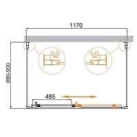 Душевой уголок Cezares Molveno 1950x1100x900 хром MOLVENO-AH-12-120/90-C-Cr-IV