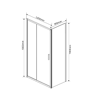 Душевой уголок Vincea Garda 1900x1200x900 вороненая сталь VSR-1G9012CLGM