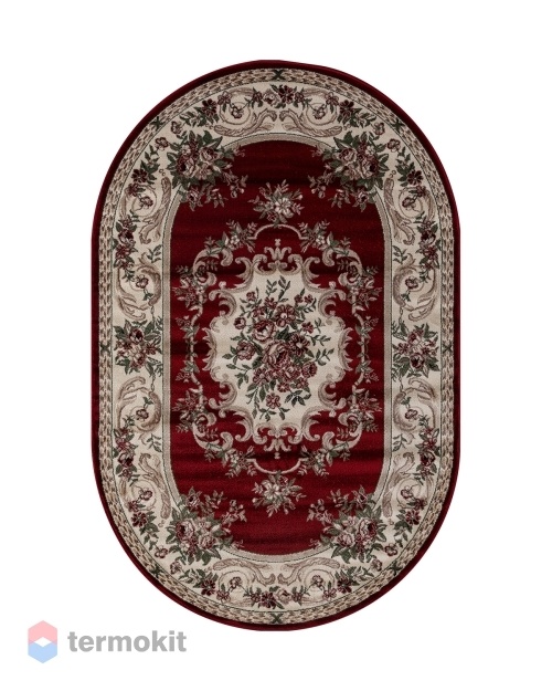 Ковёр Merinos Colizey 200x400 овальный красный/кремовый d057