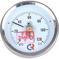 РОСМА Термометр БТ-30.010 (0-120 С) 63мм, биметаллический накладной (с пружиной), КТ 2,5
