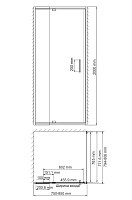 Душевой уголок WasserKRAFT Berkel 2000x800x800 хром 48P02