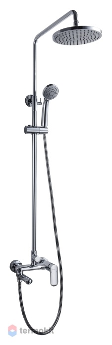 Душевая система со смесителем для ванны, верхним и ручным душем Bravat Opal R F6125183CP-A6-RUS