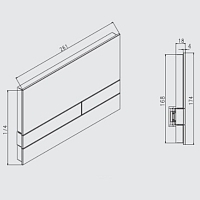 Клавиша смыва Jomo EXCLUSIVE 2.1 зеркальное черное стекло 167-44001820-00 УЦЕНЕННЫЙ