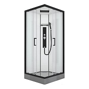 Душевая кабина Black&White Galaxy 90x90 (прозрачное стекло) черный матовый G8002