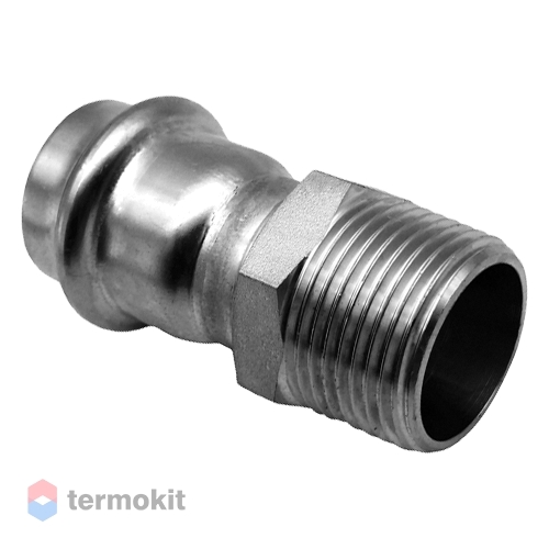 Пресс-фитинг из нержавеющей стали с наружной резьбой Kromwell 15 x 1/2"