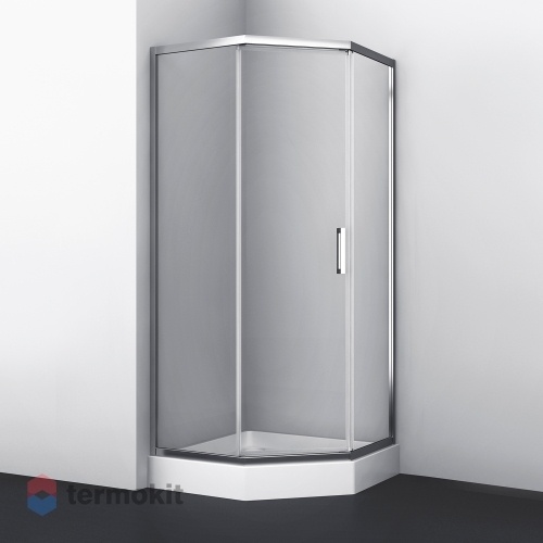 Душевой уголок WasserKRAFT Naab 900x900x2000 серебристый 86S11