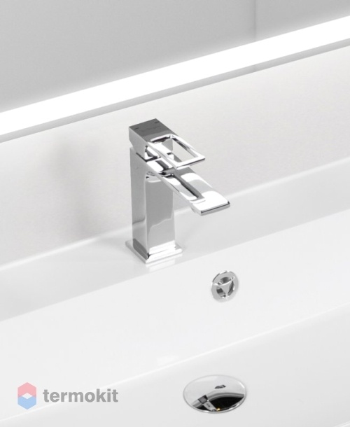 Смеситель для раковины BelBagno LUCE с донным клапаном черный матовый LUC-LVM-NERO