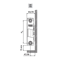 Радиатор Prado Classic C11 600x1000 600/1000 стальной панельный с боковым подключением УЦЕНЕННЫЙ