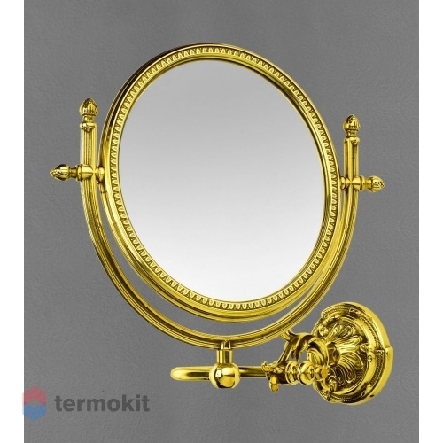 Костетическое зеркало двустороннее Art&Max Barocco античное золото AM-2109-Do-Ant