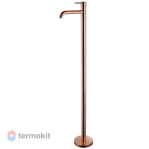 Смеситель для раковины напольный ABBER Wasser Kreis золото розовое AF8140RG