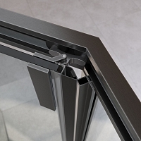 Душевой уголок Cezares Relax 304 2000x1000x1000 оружейная сталь RELAX-304-P-1-100-C-GM