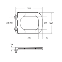 Унитаз подвесной BelBagno DUE-TOR безободковый, с системой смыва "Торнадо", с сиденьем soft close BB5171CH-TOR/SC