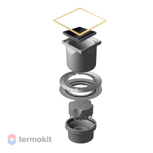 Сливной трап Pestan Confluo Standard Vertical Black Glass Gold 13000166