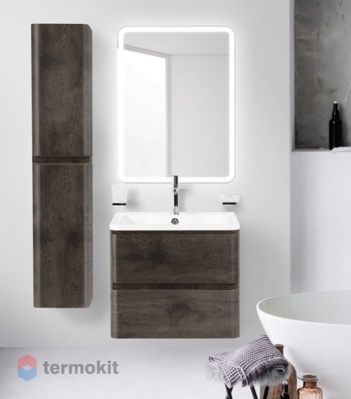 Тумба под раковину 60 подвесная BELBAGNO Albano Rovere Nature Grigio ALBANO-600-2C-SO-RNG