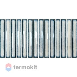 Керамическая плитка DNA Tiles Osaka Bars Blue настенная 12,5х25