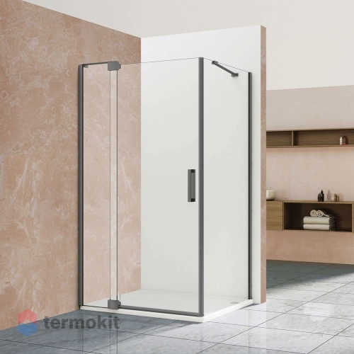 Душевой уголок Vincea Extra 2000x800-900x900 вороненая сталь VSR-1E809090CLGM