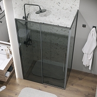 Душевой уголок Grossman Galaxy 1950x1200x1000 (тонированное стекло) графит сатин 120.K33.01.1210.42.10