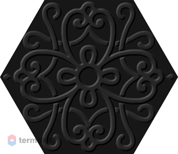 Керамогранит ITT Ceramica Flora Hexa Black 23,2х26,7