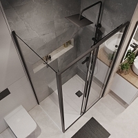 Душевой уголок Niagara Nova 1950x1100x800 черный матовый NG-84-11AB-A80B-34