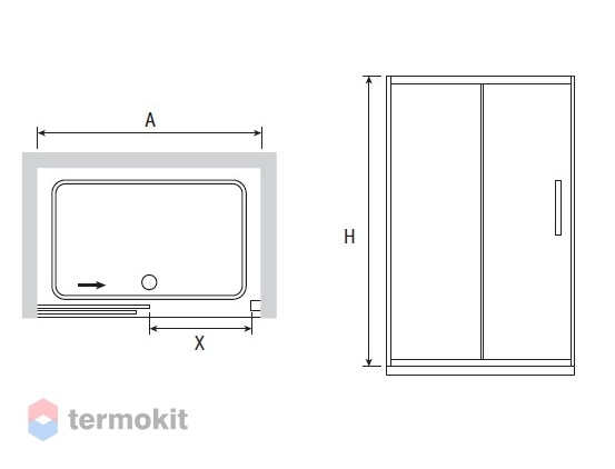 Душевая дверь RGW Passage PA-12 100х195 01081210-21 (матовое стекло) Хром